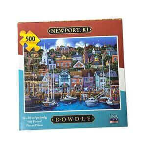 DOWDLE FOLK ART COLLECTORS JIGSAW PUZZLE NEWPORT, RI 500 PCS #20468 New